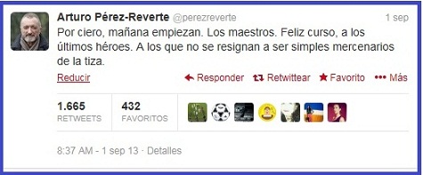 Gracias a  Arturo Pérez-Reverte.